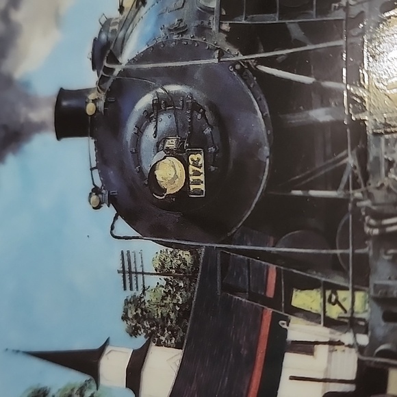 1991 ARTAFFECTS COLLECTOR PLATE  TRAIN PHOTO  PLATE # D7855 - Picture 2 of 8